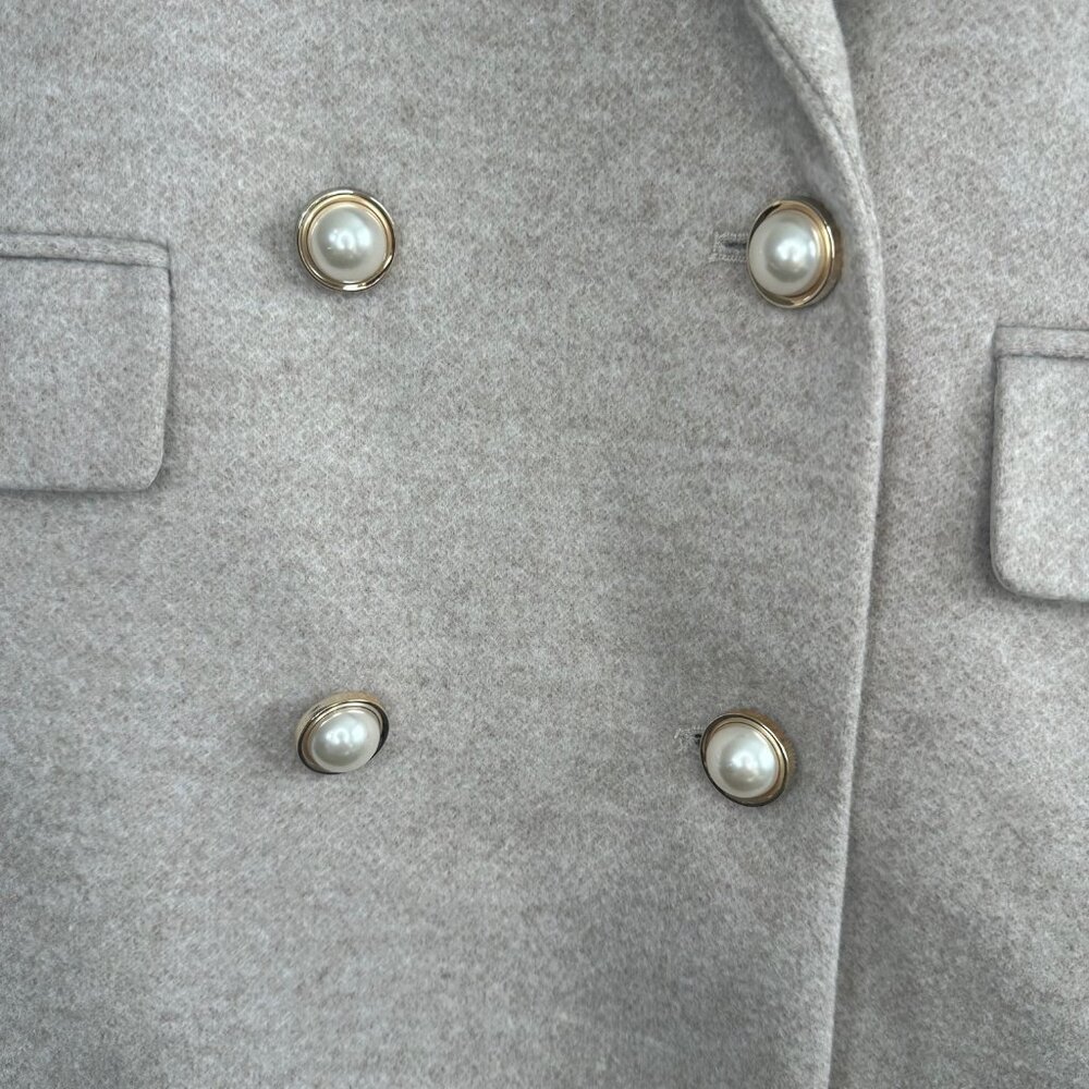 Brushed Herringbone Double Breasted Blazer 18 Petite - NEW - Picture 8 of 13
